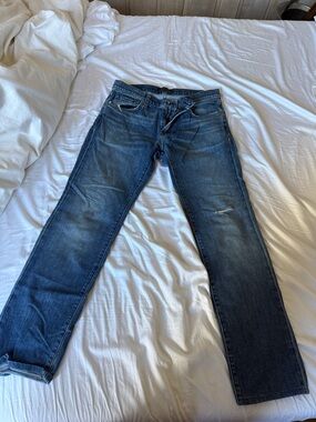 Men's Dark Blue Straight-Leg Jeans 32x30